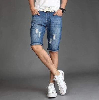 Beach shorts men's denim shorts