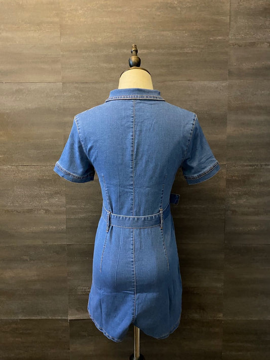 Tights, denim shorts