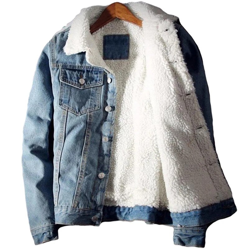 Chaqueta informal para hombre, chaquetas vaqueras, ropa de calle, abrigo para hombre, abrigo de otoño e invierno, abrigos gruesos y cálidos de lana HipHop a la moda para hombre