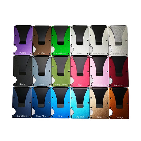 RFID Blocking Aluminium Card Holder/Smart Metal Slim Men Wallets/Minimalist Aluminum Wallet