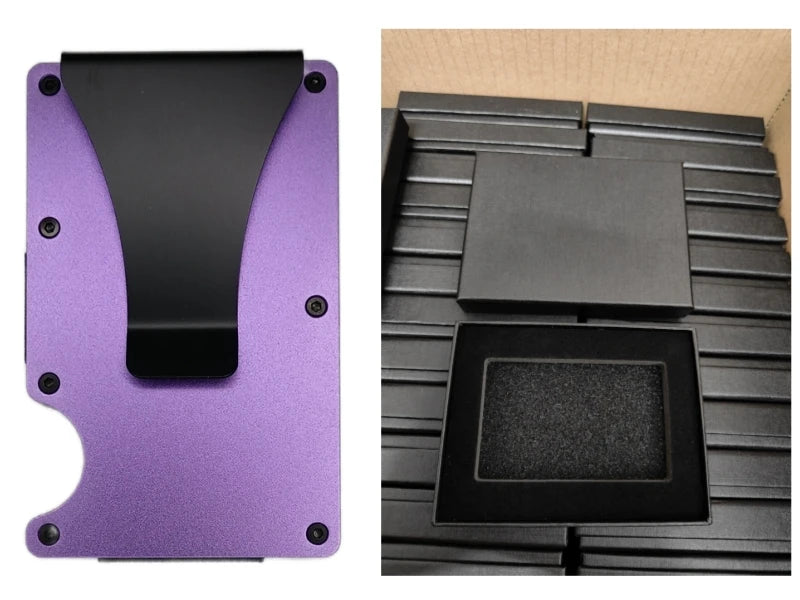 RFID Blocking Aluminium Card Holder/Smart Metal Slim Men Wallets/Minimalist Aluminum Wallet
