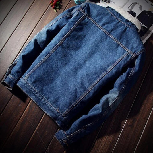 Jacket Men Casual Denim Jackets Streetwear Coat Male Outerwear Autumn Winter Overcoat Men's Fashion HipHop Wool Thick Warm Coats