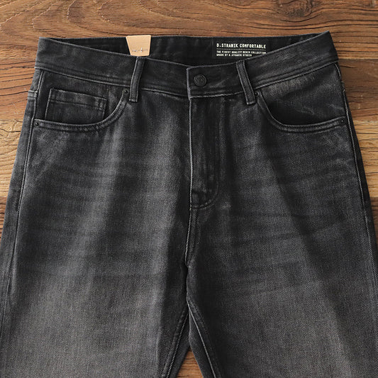 Denim Cotton Men's Heavy Black Denim Jeans