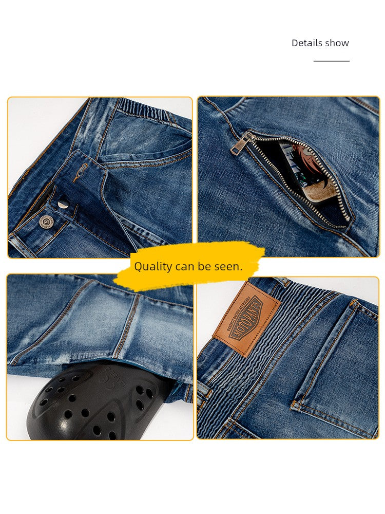 Moto Pants Kevlar Men's and Women's High-Elastic Motorcycle