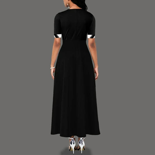 🌸 Boho Chic Plus Size Maxi Dress | 1XL–5XL | Summer Printed Half Sleeve Elegance 🌞