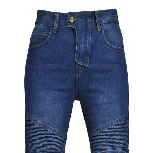 New Motorcycle Jeans Women Upgrade Silicone Protector Detachable Casual Fashion Racing Road Rider Four Seasons Moto Pants