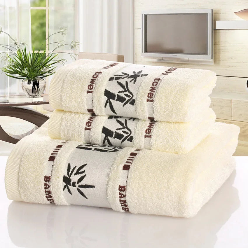 Bamboo Fiber Towels Set Home Bath Towels for Adults Face Towel Thick Absorbent Luxury Bathroom Towels Toalha De Praia
