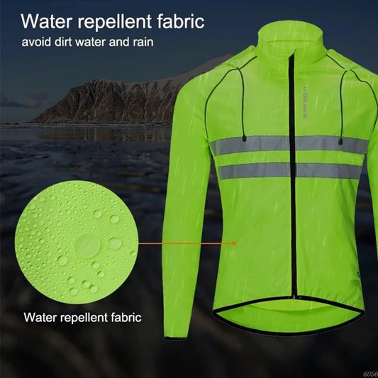 Cycling Clothing Reflective Windbreaker Windproof Waterproof MTB Bicycle Jacket Long Sleeve Cycling Jersey Cycling Club Designs