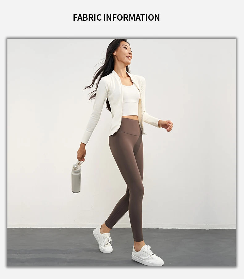Vnazvnasi 2024 Spring New Design Women Thread Knit Jacket Zipped Long Sleeve Slim Girls Coat Outside Walk Or Running Sportswear