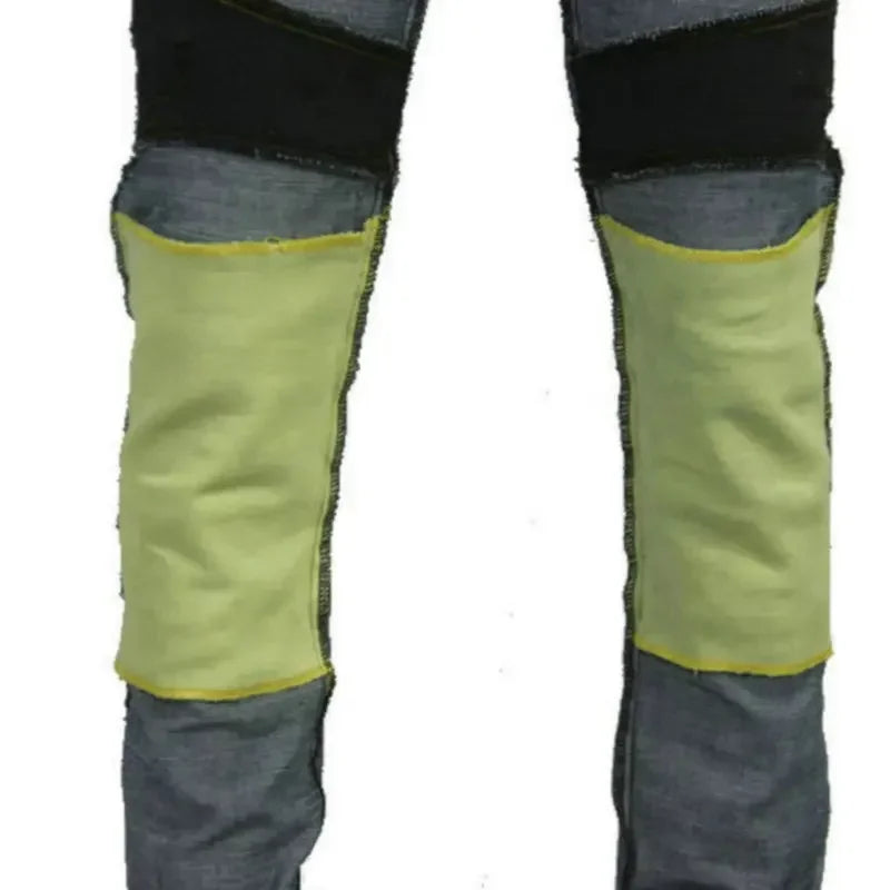 Denimaster Biker Wear-Resistant Motorcycle Riding Jeans Knight Sports Cycling Loose Straight Pants Wear Resistant Material Trousers