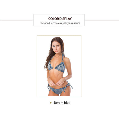 New Bar Lead Dance Costume Pole Dance Costume Women's Denim Bikini