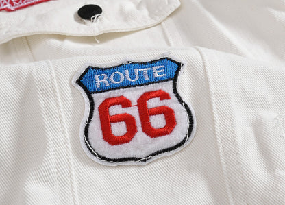 White Denim Vest Denim Vest Personalized Patch Denim Vest