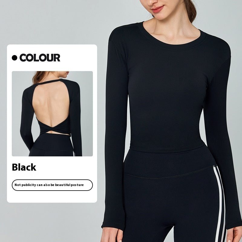 Long Sleeve Yoga Wear With Chest Pad Sports