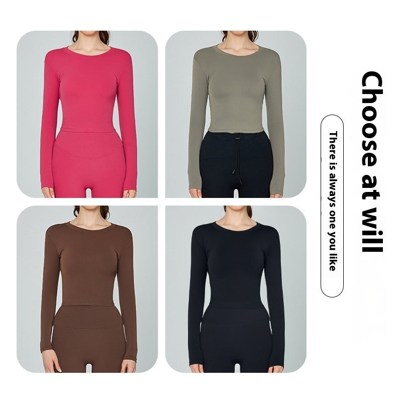Long Sleeve Yoga Wear With Chest Pad Sports