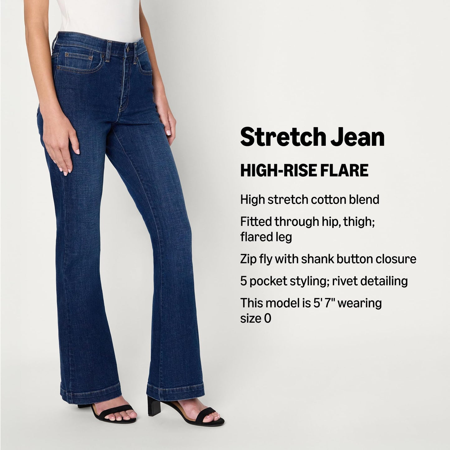 Women's High Stretch High-Rise Flare Jean