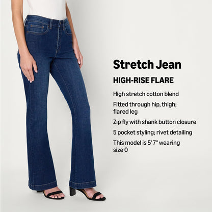 Women's High Stretch High-Rise Flare Jean