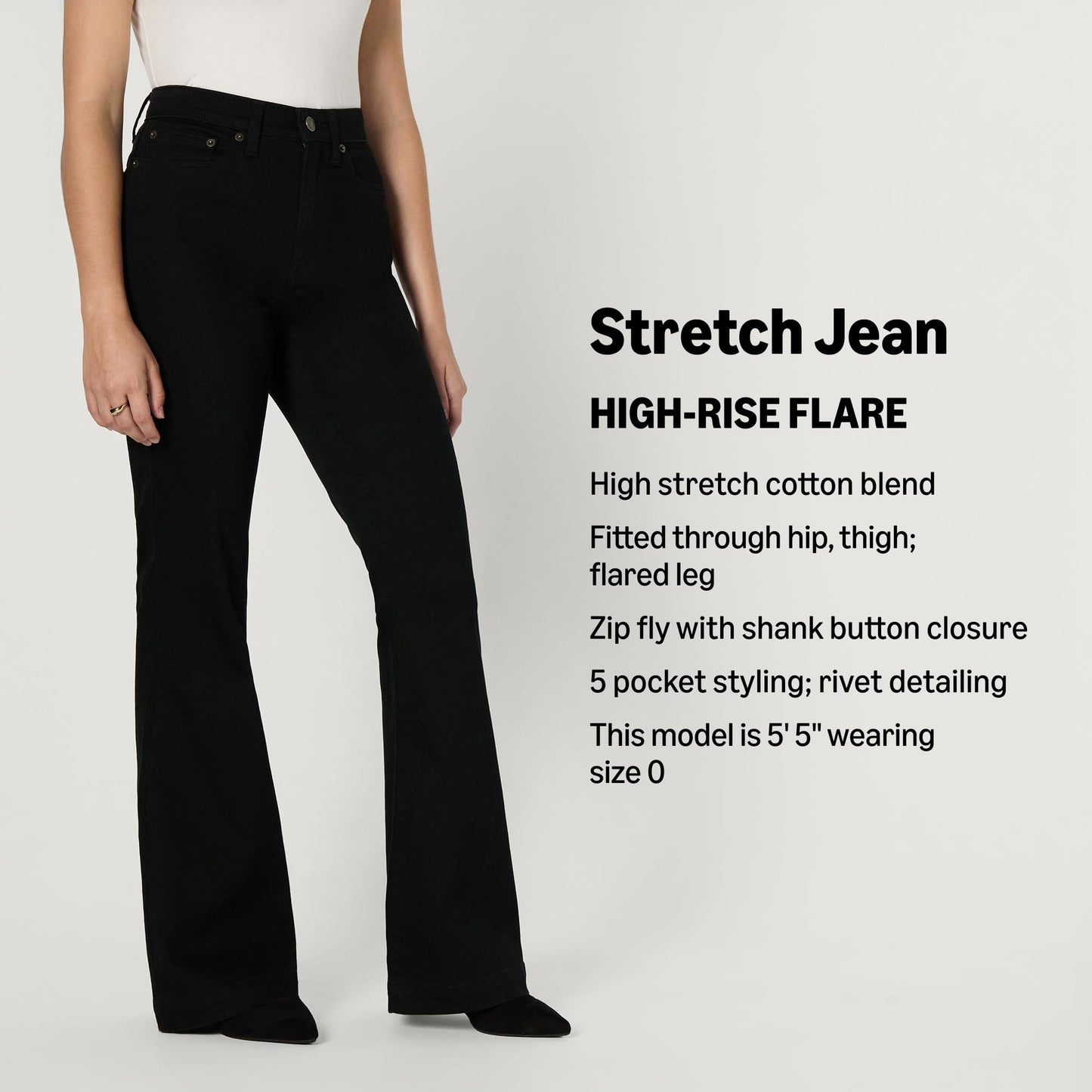 Women's High Stretch High-Rise Flare Jean