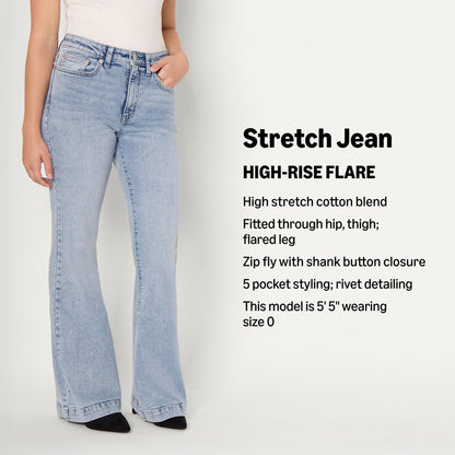 Women's High Stretch High-Rise Flare Jean