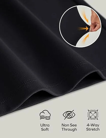 Women's Flared Yoga Pants,High-Waisted Stretchy Lounge Pants,Tummy Control Wide Waistband,With Phone Pockets,Sports Yoga Legging
