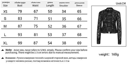 Women's Lace Printed Shirts Tops Spring New Full Sleeve Hollow Out Single Breasted Patchwork Blouse Female Fashion Shrug Shirts