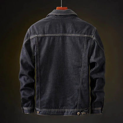 ZOGAA Winter Men's Trendy Fashion Warm Thicken Jacket Coat Wool Lining Windproof Windproof Denim Jacket Male Large Size M-8XL