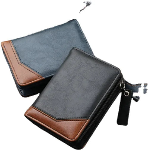 New Style Men Wallets PU Leather Handmade Card Holder Bags High-capacity Multi Functions Wallets