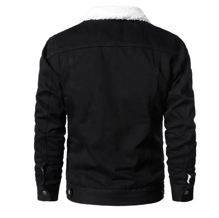 Men Light Blue Denim Jackets Slim Casual Denim Coats New Male High Quality Cotton Thicker Winter Jean Jackets Warm Coats XS-6XL