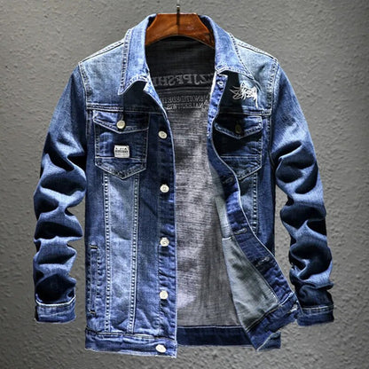 HCXY 2023 primavera moda Otoño Chaquetas vaqueras para hombre Abrigos Chaqueta de algodón para hombre chaqueta vaquera para hombre prendas de vestir vaquero masculino talla 4XL
