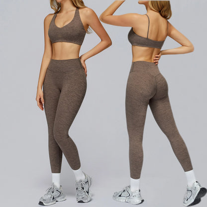 2025 Women 2 Piece Sets Impact Sports Bra Crop Tops High Waist Leggings Yoga Sport Outdoor Workout Lounge Wear Yoga Sets