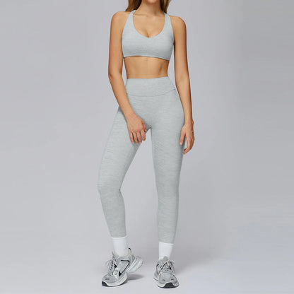 2025 Women 2 Piece Sets Impact Sports Bra Crop Tops High Waist Leggings Yoga Sport Outdoor Workout Lounge Wear Yoga Sets