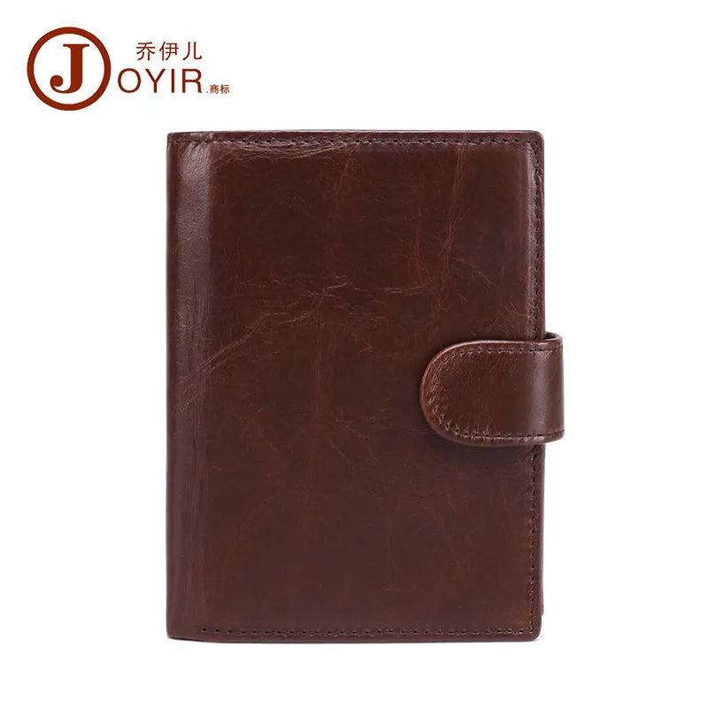 Genuine Leather Men Wallets Premium Product Real Cowhide RFID Wallets for Man Short Black Wallet Portefeuille Homme