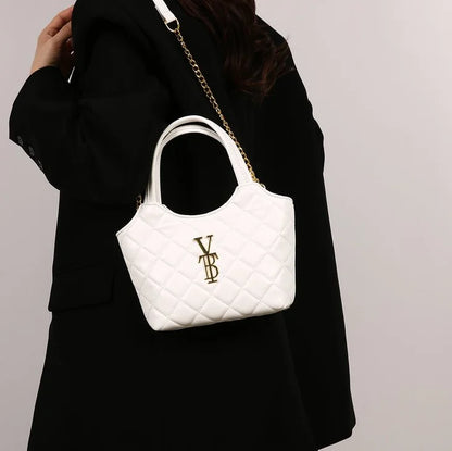 A New High-end and Simple Diamond-shaped Single-shoulder Handbag