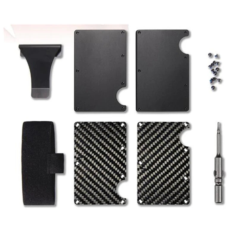 RFID Blocking Aluminium Card Holder/Smart Metal Slim Men Wallets/Minimalist Aluminum Wallet