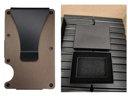 RFID Blocking Aluminium Card Holder/Smart Metal Slim Men Wallets/Minimalist Aluminum Wallet