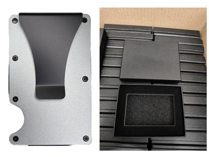 RFID Blocking Aluminium Card Holder/Smart Metal Slim Men Wallets/Minimalist Aluminum Wallet