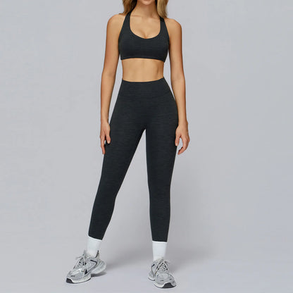 2025 Women 2 Piece Sets Impact Sports Bra Crop Tops High Waist Leggings Yoga Sport Outdoor Workout Lounge Wear Yoga Sets