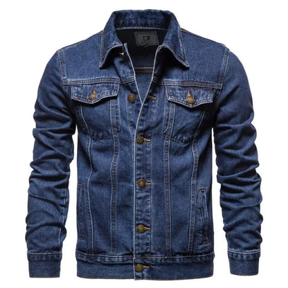 Men Light Blue Denim Jackets Slim Casual Denim Coats New Male High Quality Cotton Thicker Winter Jean Jackets Warm Coats XS-6XL