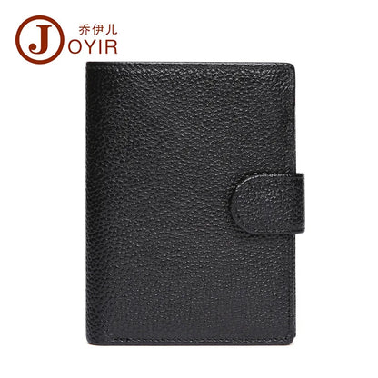 Genuine Leather Men Wallets Premium Product Real Cowhide RFID Wallets for Man Short Black Wallet Portefeuille Homme