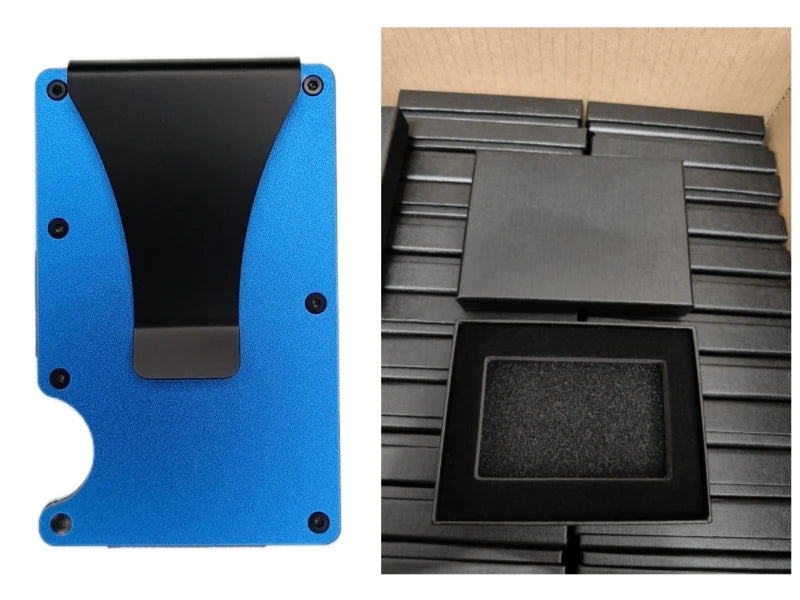 RFID Blocking Aluminium Card Holder/Smart Metal Slim Men Wallets/Minimalist Aluminum Wallet
