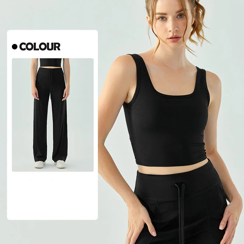 2 Piece Set Women Jogging Sport Yoga Gym Workout Lounge Wear Casual Loose Soft Elegant Nylon Tracksuit