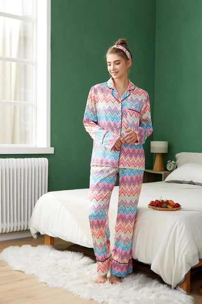 New Plus Size Women's Satin Silk Breathable Pajama Shorts Set with Elastic Waist Customizable Color