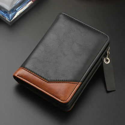 New Style Men Wallets PU Leather Handmade Card Holder Bags High-capacity Multi Functions Wallets