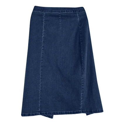 38 # Faldas vaqueras para Mujer, Falda vaquera holgada hasta la rodilla, Falda vaquera de cintura alta, faldas vaqueras azules hasta la rodilla, Falda Vaquera para Mujer