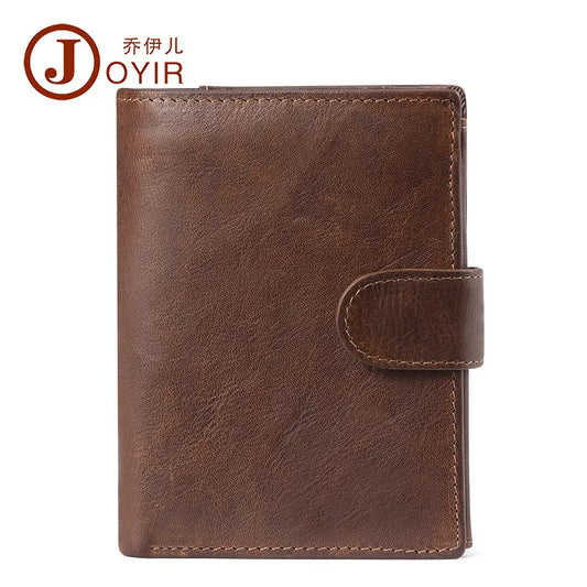 Genuine Leather Men Wallets Premium Product Real Cowhide RFID Wallets for Man Short Black Wallet Portefeuille Homme