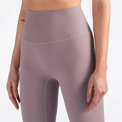 Vnazvnasi Hot Sale New Arrival Skin-Friendly Female Yoga Leggings Solid Color High Waist Outside Running Pants Calf-Length