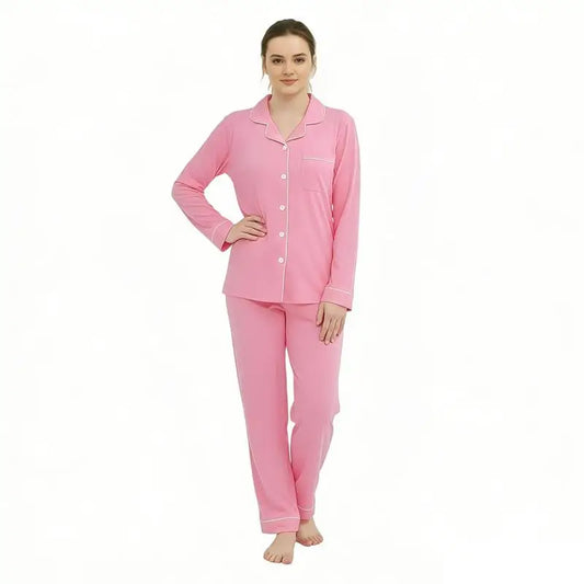 Luxury pink Pajamas for Women Set 2 Piece Set Women Custom Cotton Lounge Wear