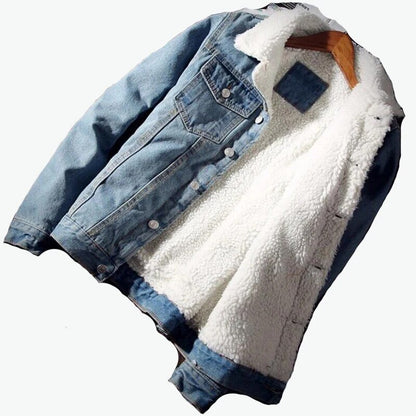 Chaqueta informal para hombre, chaquetas vaqueras, ropa de calle, abrigo para hombre, abrigo de otoño e invierno, abrigos gruesos y cálidos de lana HipHop a la moda para hombre