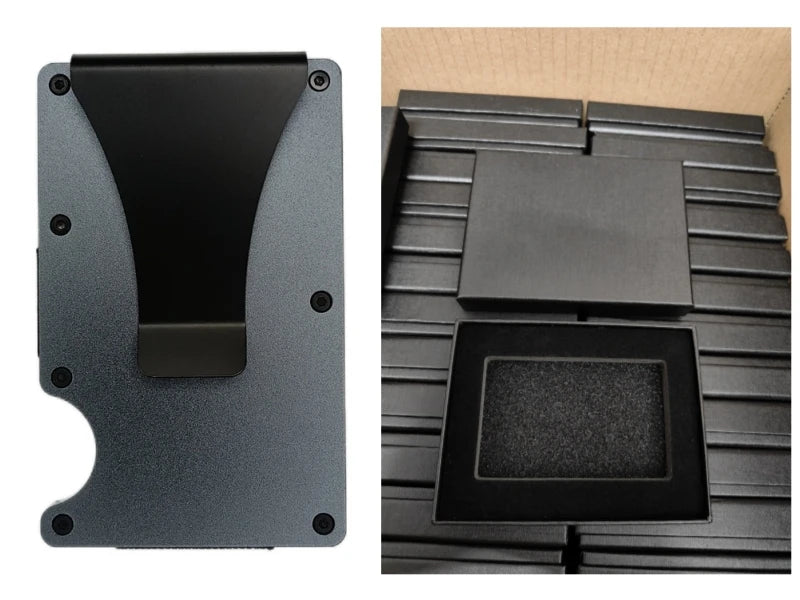 RFID Blocking Aluminium Card Holder/Smart Metal Slim Men Wallets/Minimalist Aluminum Wallet