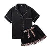 Free Shipping Lounge Wear for Women Polyester Spandex Sleepwear Printed Sleepwear