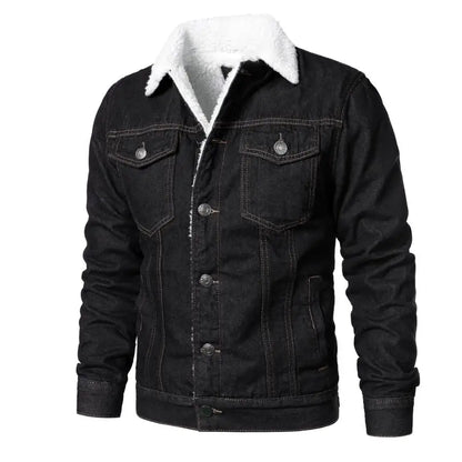 Men Light Blue Denim Jackets Slim Casual Denim Coats New Male High Quality Cotton Thicker Winter Jean Jackets Warm Coats XS-6XL